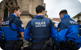 Trois membres de la Police Nyon Région