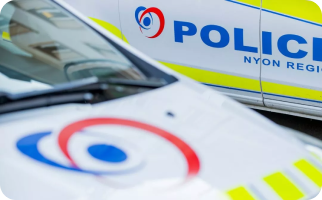 Véhicule de la Police Nyon Région.
