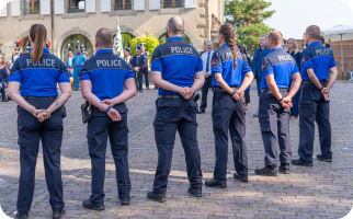 Agents de Police Nyon Région rassemblés en uniforme
